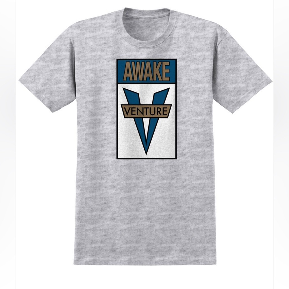 NWOT Venture. Awake T-Shirt. Ash/Gold